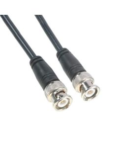 Amphenol CO-058BNCX200-004 Black RG58 Coaxial Cable, 50 Ohm, BNC Male to BNC Male, 4'