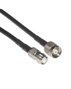 Amphenol CO-058TNCMFRP-025 Black RG58 Reverse Polarity TNC (RP-TNC) Coaxial Extension Cable, Male to Female, 25'