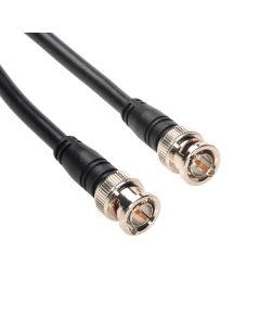 Amphenol CO-059BNCX200-015 Black RG59A/U Coaxial Cable, 75 Ohm, BNC Male to BNC Male, 15'